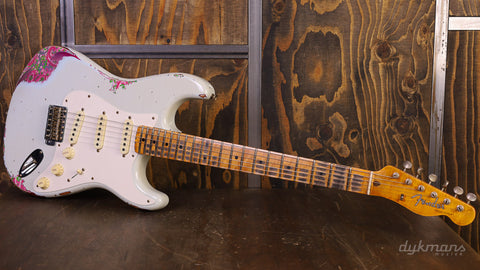 Fender Custom Shop Limited Edition Mischief Maker - Heavy Relic - Super Faded Aged Sonic Blue Over Pink Paisley