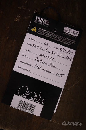 PRS 40TH Anniversary Custom 24 Satin Limited Edition Cobalt Smokeburst