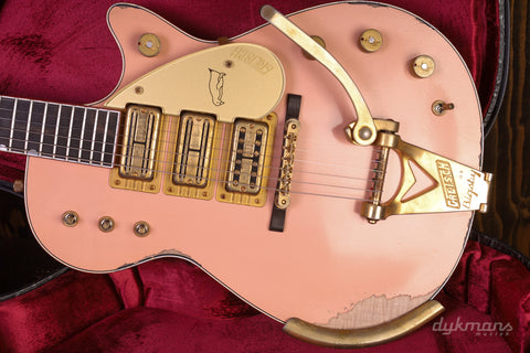 Gretsch Custom Shop 1959 White Penguin Faded Shell Pink Super Heavy Relic by Master Builder Chad Henrichsen