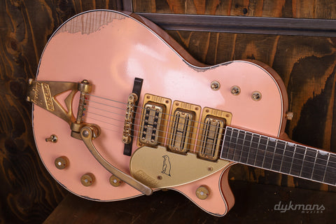 Gretsch Custom Shop 1959 White Penguin Faded Shell Pink Super Heavy Relic by Master Builder Gonzalo Madrigal