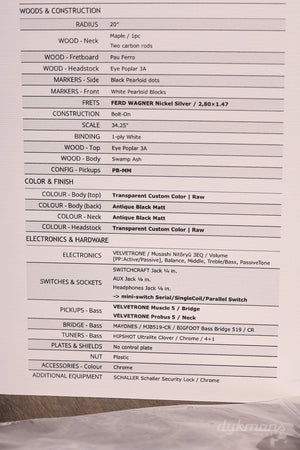 Mayones Jabba Custom 5 Custom Color Eye Poplar