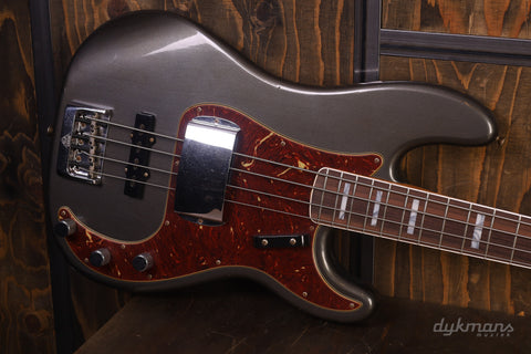 (GERESERVEERD) Fender Custom Shop Limited Edition P-Bass Special Journeyman Relic Charcoal Frost Metallic