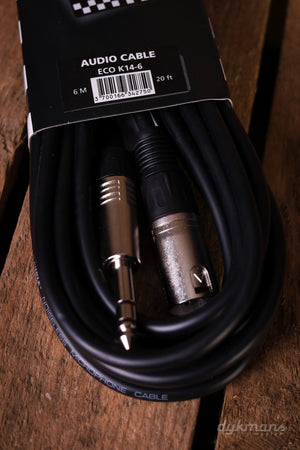 Yellow Cable Stereo Jack to XLR ECO K14-6 6m