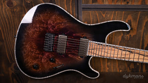 Mayones Regius 7 Burl Maple 5A Galaxy Eye Purple