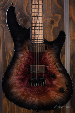 Mayones Regius 6 Burl Maple 5A Galaxy Eye Purple