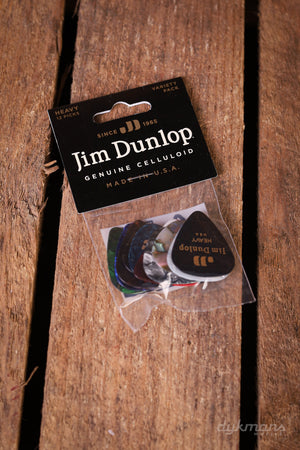 Jim Dunlop Celluloid Heavy Plectra variety pack 12