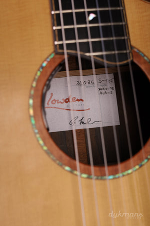 Lowden S50J Ziricote Alpine Spruce leaf inlay