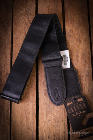 Levy's 5 cm Wide Garment Leather Guitar Strap Polypropylene Back - Black