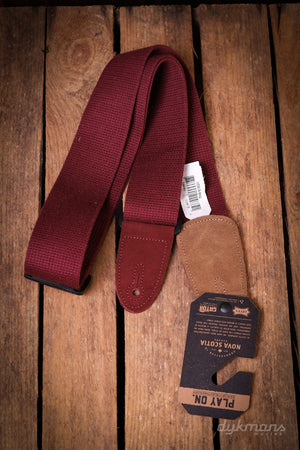 Levy's 2-inch Wide Cotton Guitar Strap - Burgundy