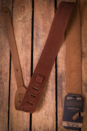 Levy's 5 cm Wide Suede Guitar Strap - Brown