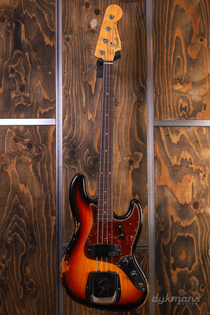 Fender Custom Shop 1961 Jazz Bass Heavy Relic 3-Color Sunburst