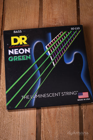 DR Strings NGB-50 Neon Green Bass Strings Coated (50-110)