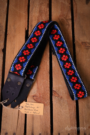 Holy Cow Real Vintage 60s Red Flower Blue