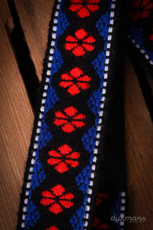 Holy Cow Real Vintage 60s Red Flower Blue