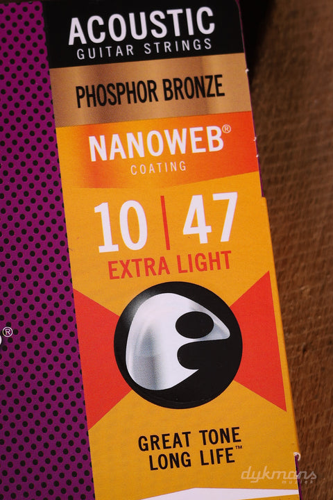 Elixir Acoustic Nanoweb Phosphor Bronze Extra Light 10-47