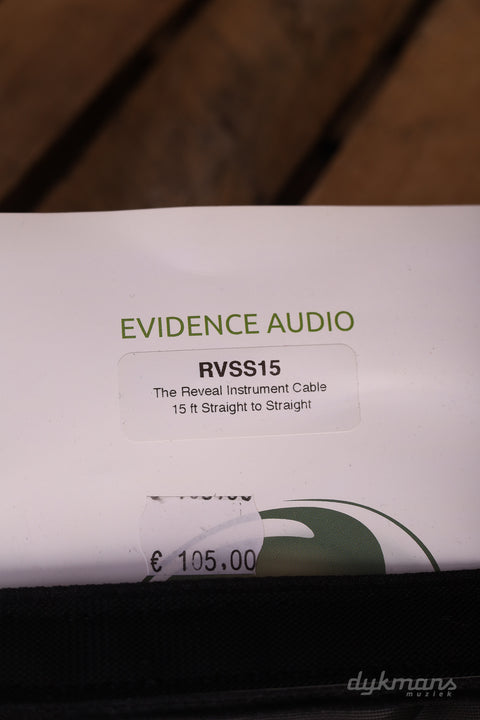 Evidence Audio Reveal Instrument Cable 4.5m RVSS15