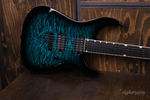 ESP USA M-II Quilted Maple Black Aqua Sunburst