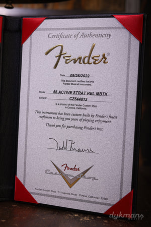 Fender Masterbuilt Todd Krause '56 Active Stratocaster Relic MBTK 2022