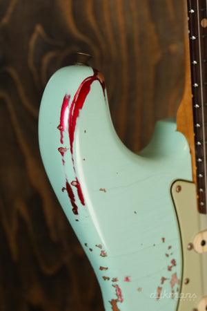 Fender Custom Shop Stratocaster Heavy Relic Surf Green Over Pink Paisley