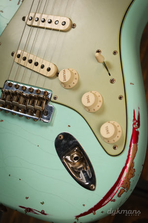 Fender Custom Shop Stratocaster Heavy Relic Surf Green Over Pink Paisley