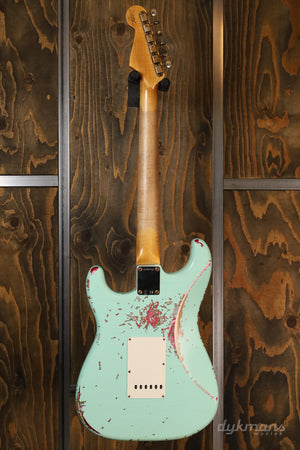 Fender Custom Shop Stratocaster Heavy Relic Surf Green Over Pink Paisley