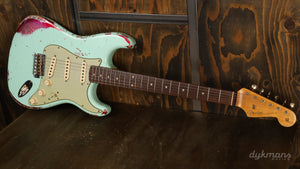 Fender Custom Shop Stratocaster Heavy Relic Surf Green Over Pink Paisley