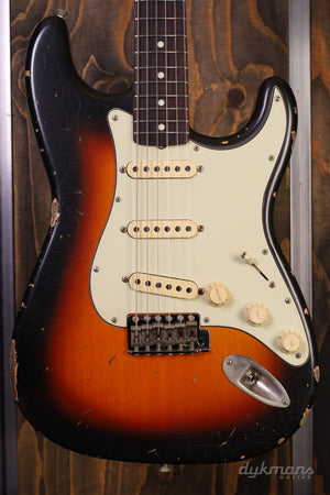 Del-Tone 60s S-Style 3-Tone Sunburst Heavy Aged