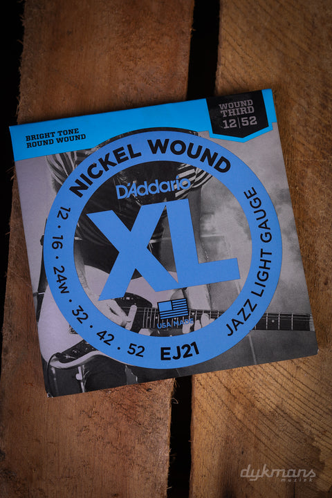 D'addario Nickel Wound Jazz Light Gauge 12-52